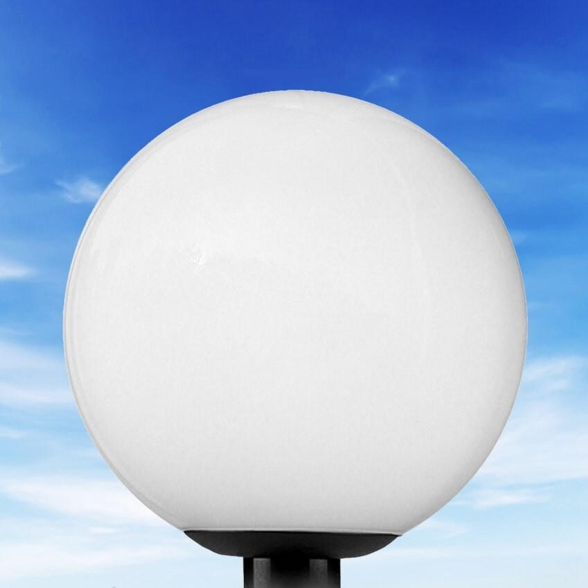 Black Post Top 16" White Globe Fixture with E26 Medium Base Questions & Answers