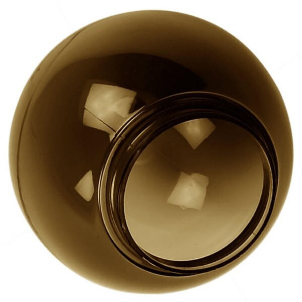 Is the 6” flanged globe available in clear or lightly frosted acrylic?