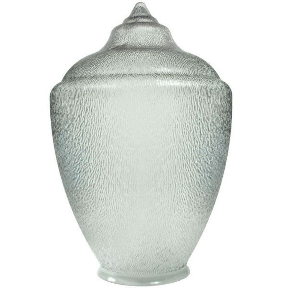 13" Clear Textured Acorn Globe – Outdoor Post Light Cover with 4" Flange Neck Questions & Answers