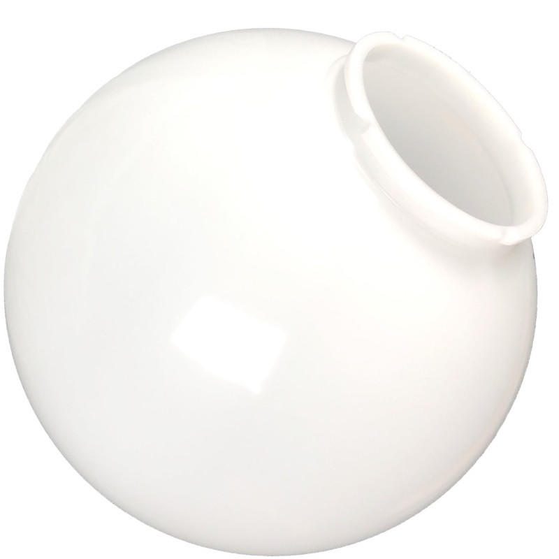 16" White Acrylic Plastic Light Globe with 6" Neck Lip Questions & Answers