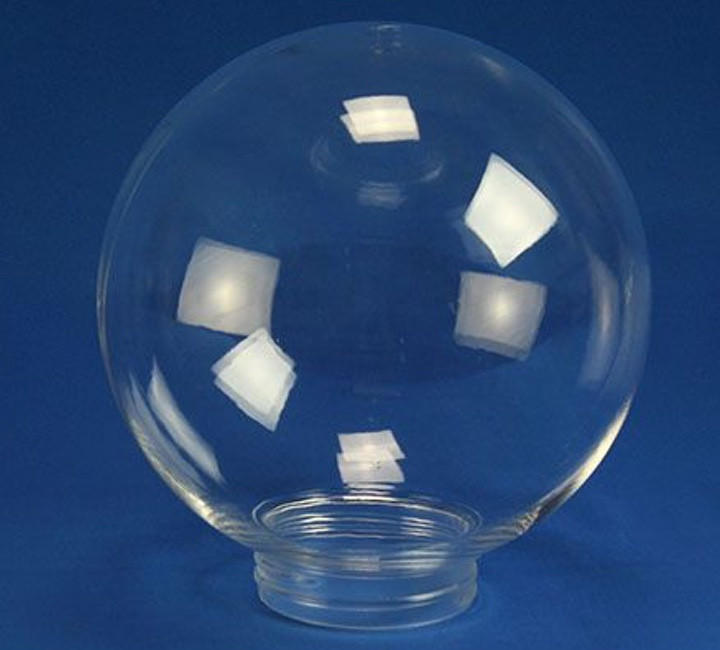 Clear 8" Plastic Light Globe with Threaded Screw Neck Questions & Answers