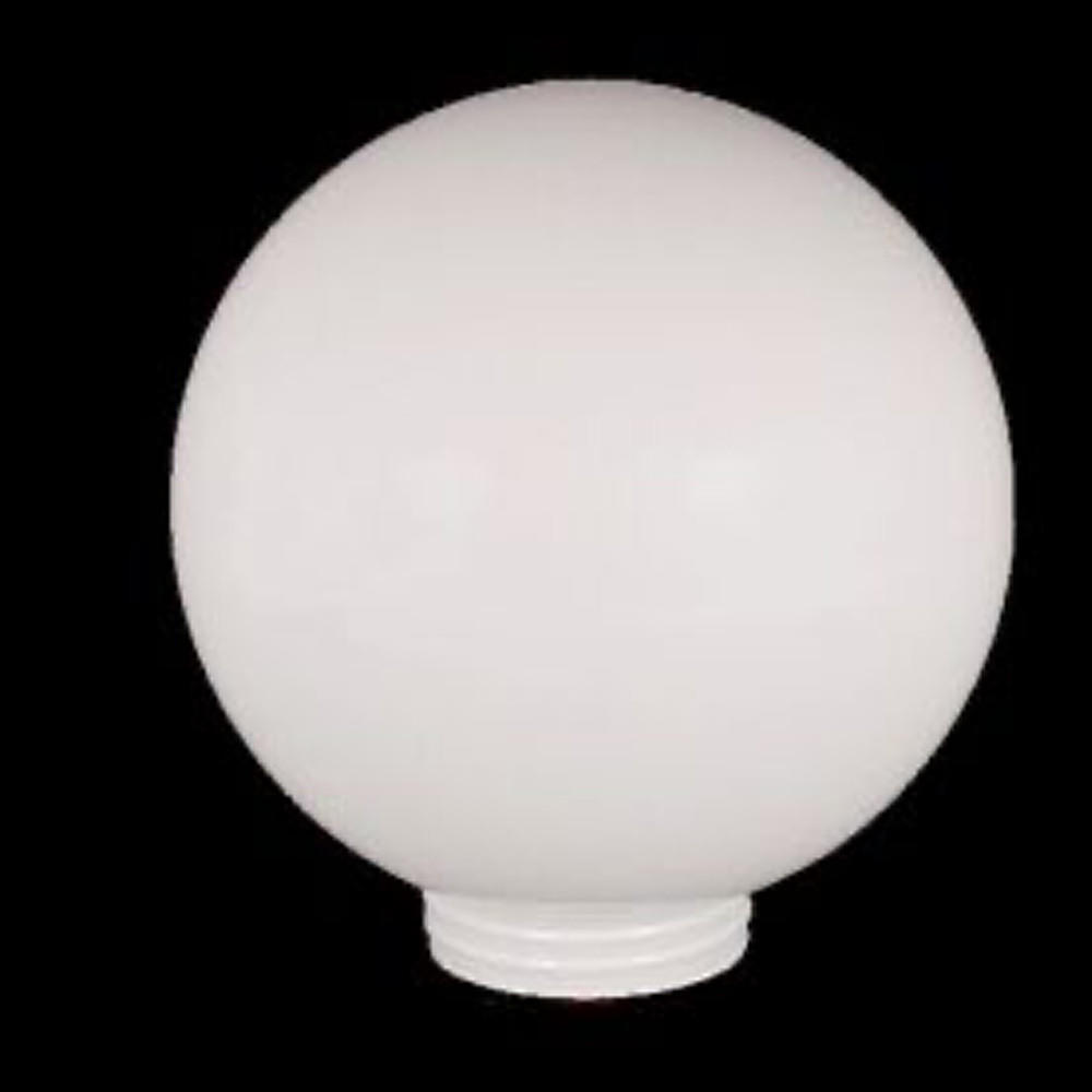 White 8" Plastic Light Globe with Threaded Screw Neck Questions & Answers