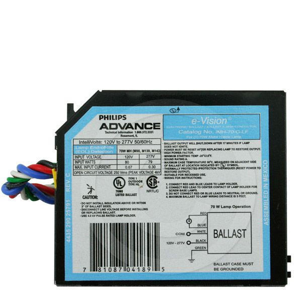 Advance IMH-70-G-LF e-Vision 70W Metal Halide Ballast Questions & Answers