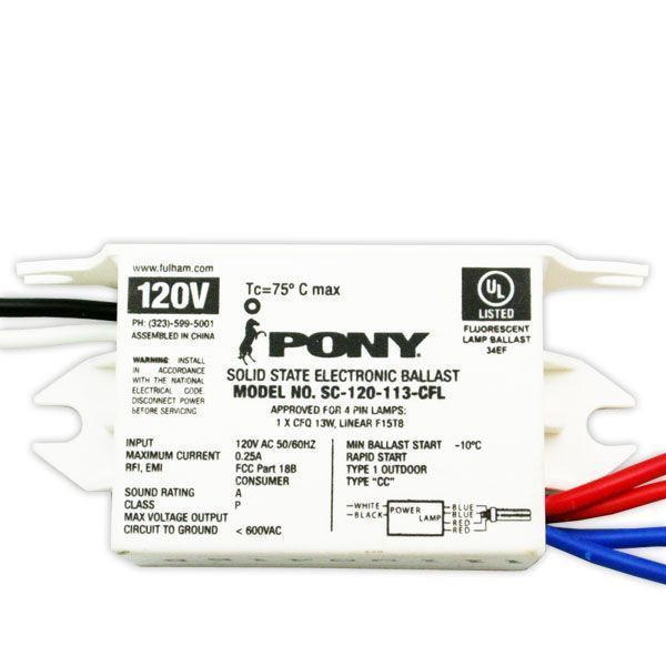 Fulham Pony Sugar Cube SC-120-113-CFL Solid State Electronic Ballast 120V Questions & Answers