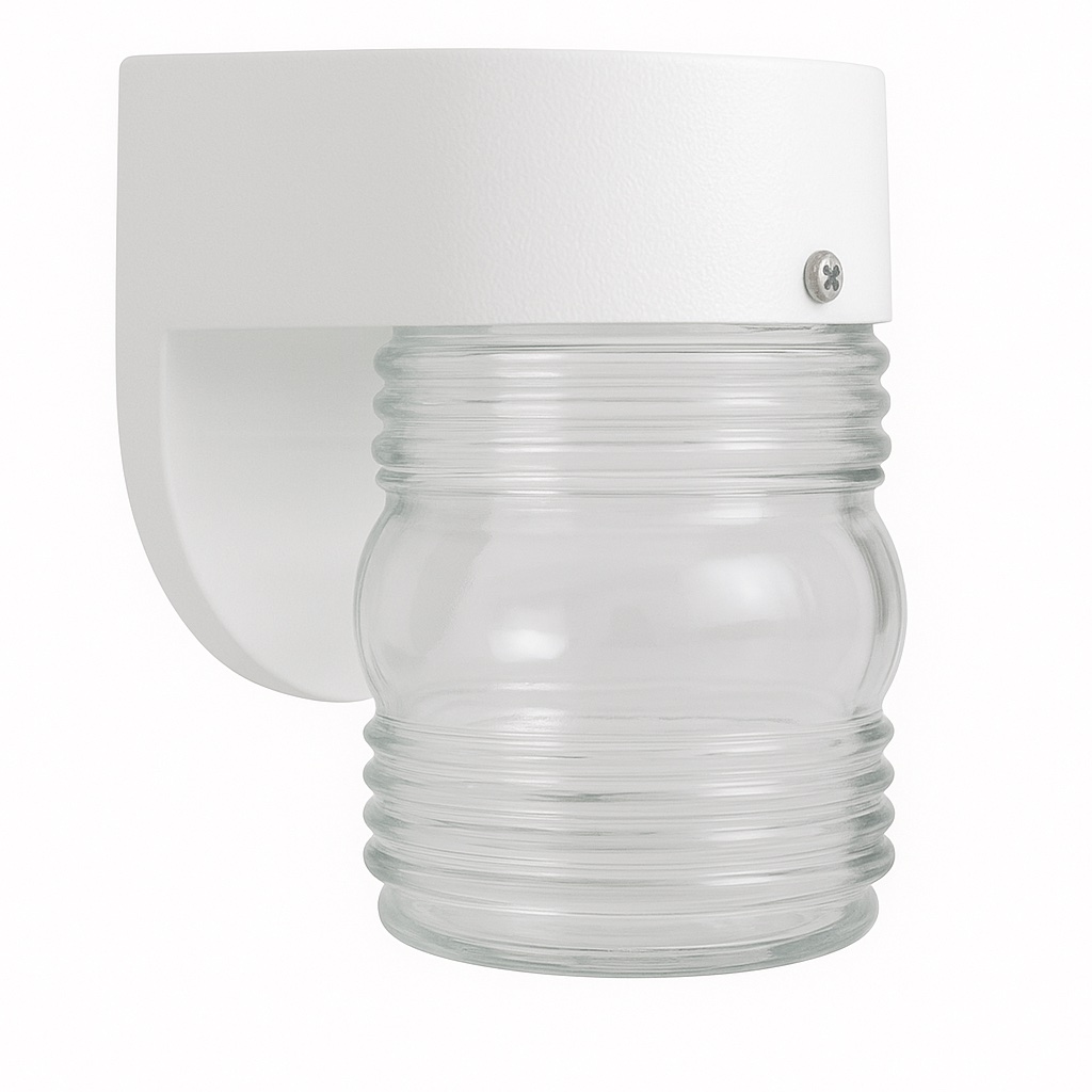Volume V9722-6 - Outdoor Heavy Duty Plastic White Wall Mount - Clear Glass Jar Questions & Answers