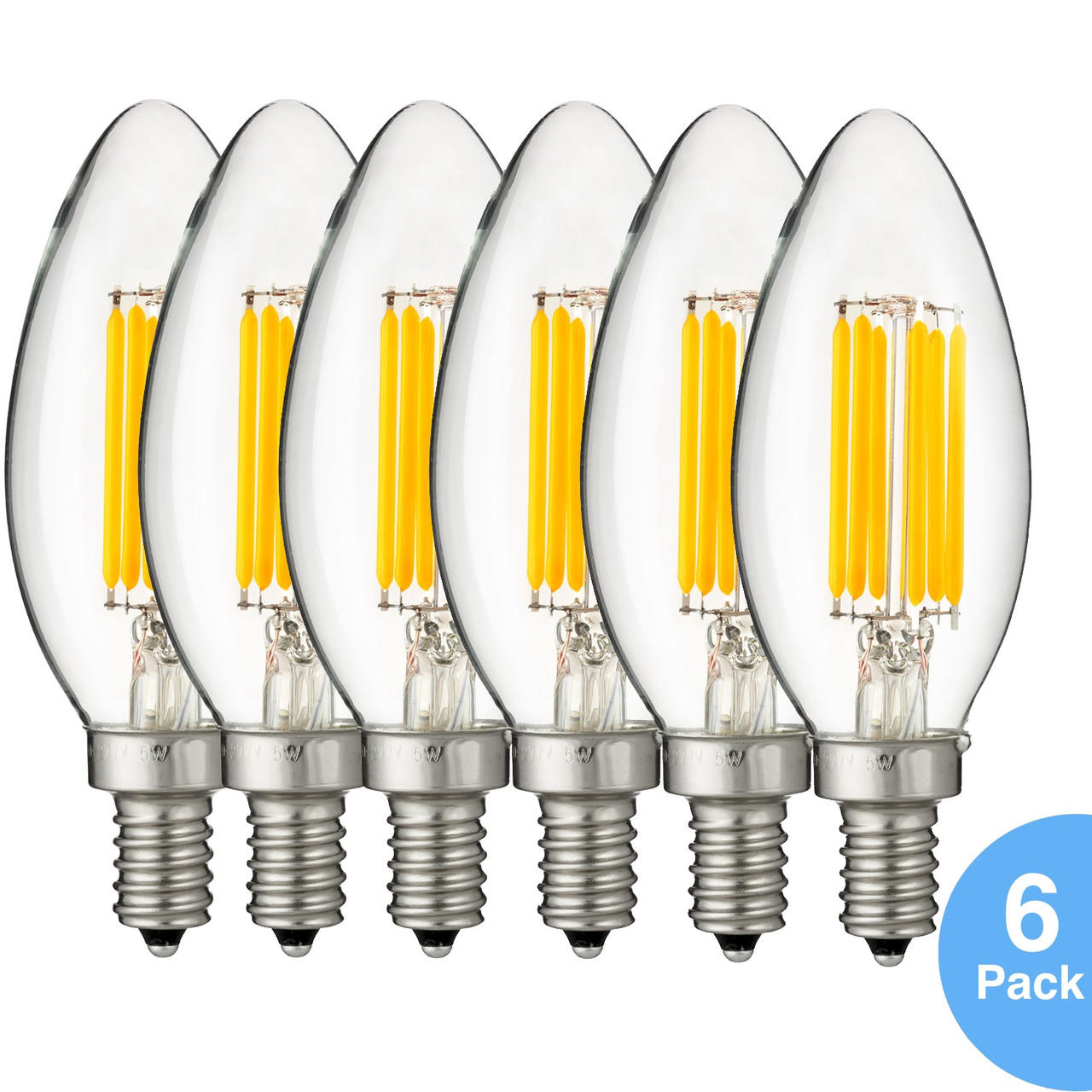 Sunlite 40302-SU E12 LED Filament Bulb 220-277V 6-Pack Questions & Answers