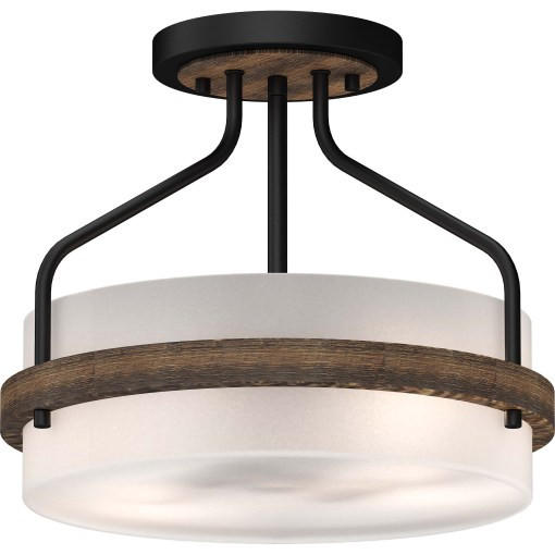 Volume V4743-84 Indoor Walnut & Black Semi Flush-Mount Questions & Answers