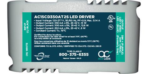 Ace AC15CD350AT2S Constant Current 350mA LED Driver Questions & Answers